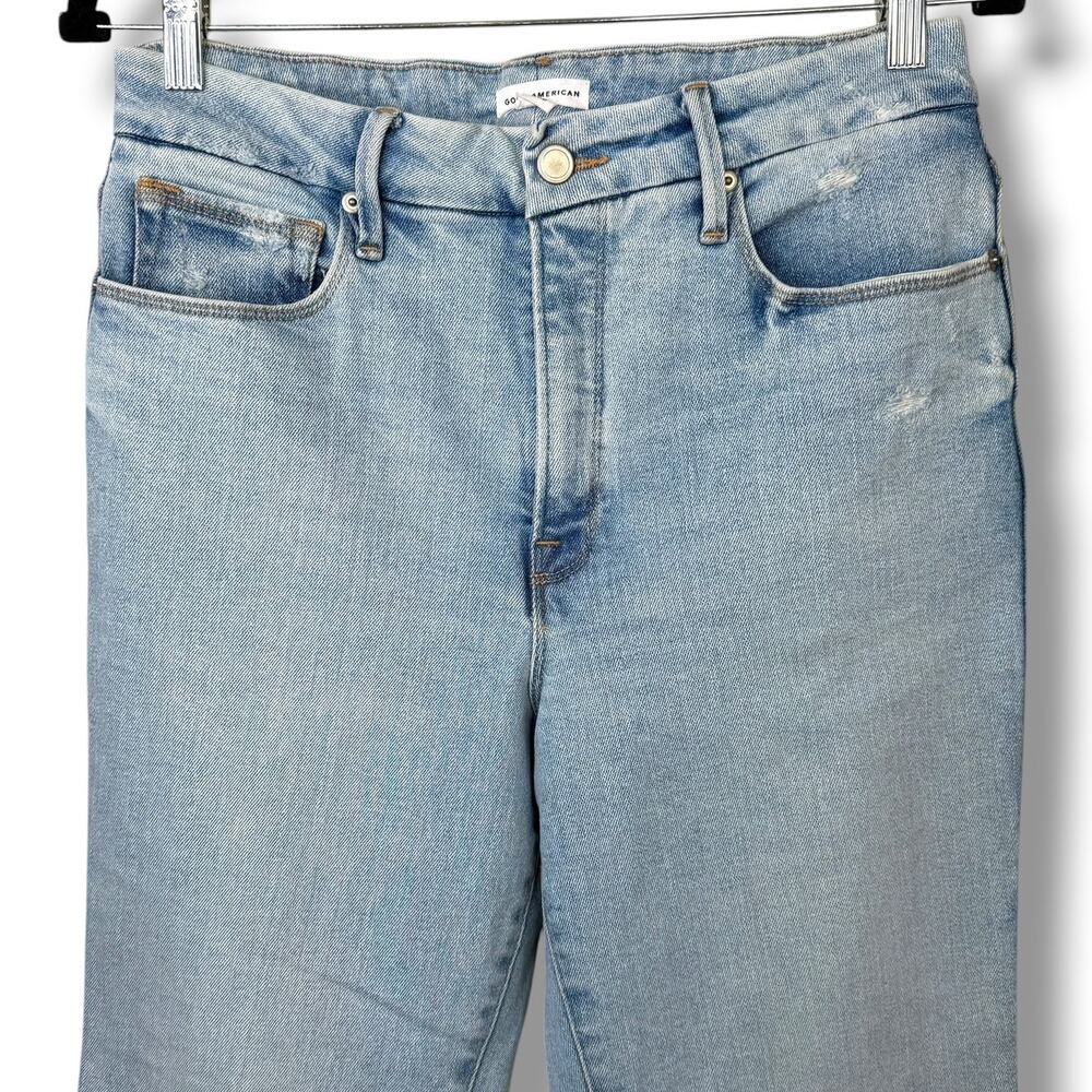 Good American Good Curve High Rise Vintage Inspired Straight Leg Jeans Size 8/29 - Picture 3 of 7
